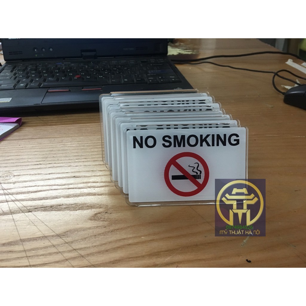 Biển Cấm Hút Thuốc Để Bàn Cho Khách Sạn, Nhà Hàng, Nhà Nghỉ, Cơ Quan