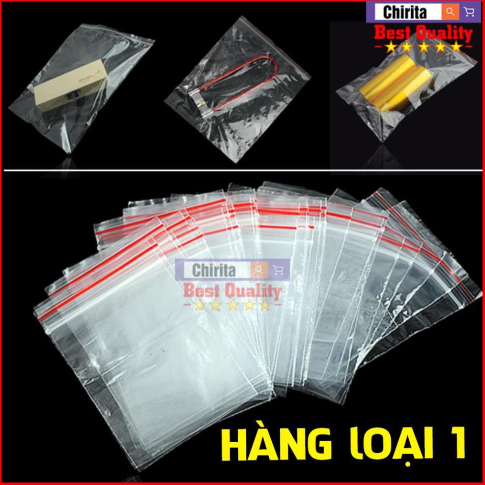 1KG Túi Zip Sọc Đỏ - Túi Zipper Size 8x12cm - Đựng Thực Phẩm - Chất Lượng Tốt