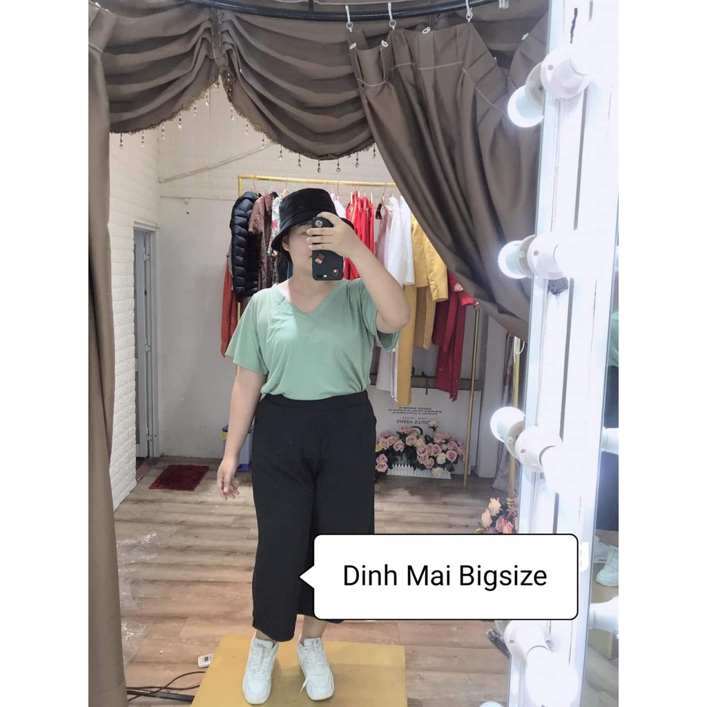 [Hình thật] Áo cổ tim bigsize form thường bảng màu siu ngọt (freesize 60-90kg)