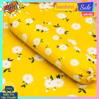 [Hanhrui]Vỏ gối ôm cotton poly 30x100cm mẫu cúc họa mi vàng