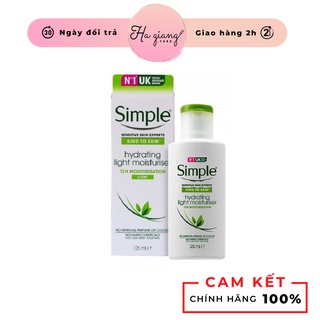 Kem Dưỡng Ẩm Da Simple Kind To Skin Hydrating Light Moisturiser 125ml