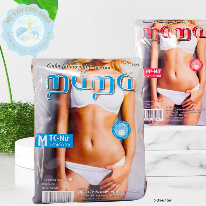 5 Quần Lót Cotton Dùng 1 Lần MAMA Mềm, Mỏng Nhẹ, Thoáng Khí Tiện Lợi Đi Du Lịch/ Mẹ Sau Sinh