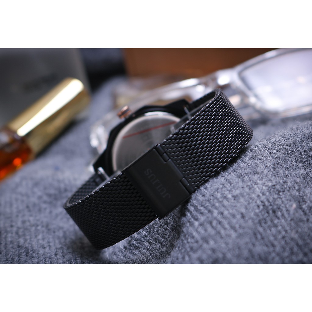 Đồng hồ nam Julius Homme Hàn Quốc JAH-126 dây thép có lịch