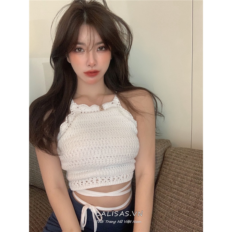 Áo Hai Dây Rút Dây Thời Trang Quyến Rũ Phong Cách Hàn Quốc Cho Nữ