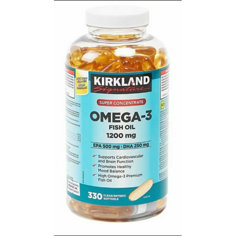 Viên uống dầu cá Kirkland Signature Super Concentrate Omega-3 Fish Oil 330 Viên.