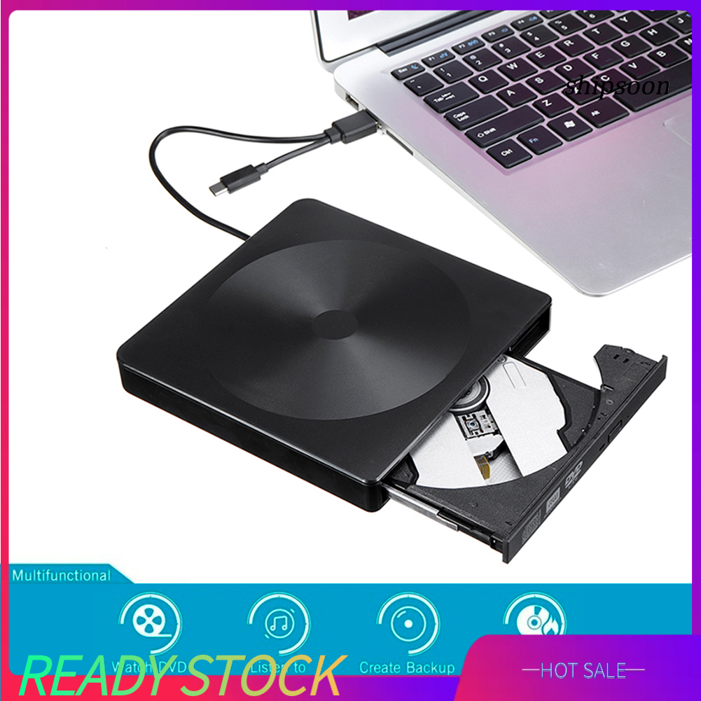 ssn -Portable USB 3.0 Type-c External DVD Player Optical Drive for Computers Laptop