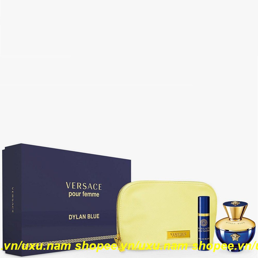 Combo Nước Hoa Nữ 100Ml, 10Ml Versace Dylan Blue Pour Femme Chính Hãng.