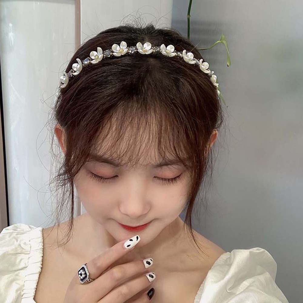 Cài tóc hình hoa đính ngọc trai phong cách Hàn Quốc cổ điển thời trang cho nữ