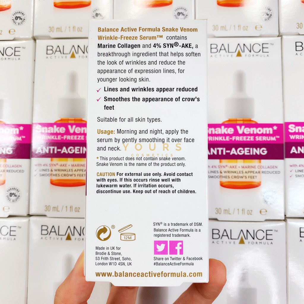 [ HÀNG UK] Serum nọc rắn Balance Snake Venom chống nhăn, lão hóa 30ml | BigBuy360 - bigbuy360.vn