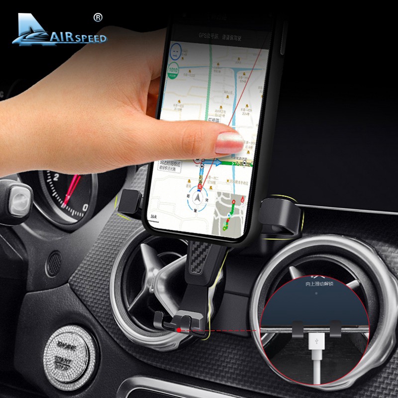 Giá đỡ điện thoại tiện dụng cho xe hơi Mercedes Benz GLA CLA W177 C/E/A Class GLC W205 W213 CLE GLS