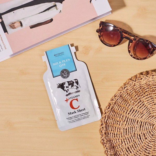 Mặt Nạ Dưỡng Trắng Scentio Milk Plus Q10 Mask Sheet