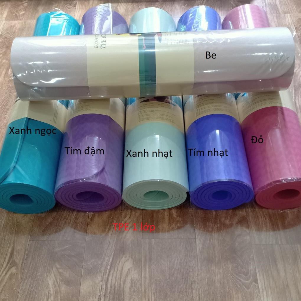 THẢM TẬP YOGA TPE 2 LỚP DÀY 6mm CHỐNG TRƯỢT