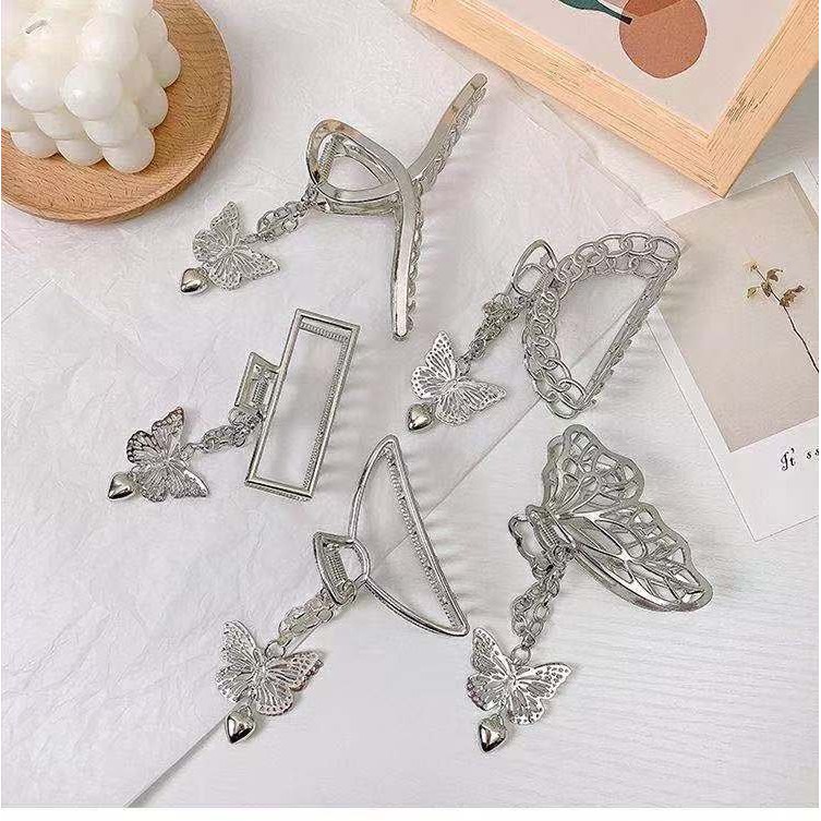 Kẹp cài tóc THẢ ĐIỆP kim loại dạng ngoạm xinh xắn phụ kiện nữ tính