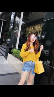 Áo len viền bèo cực xinh