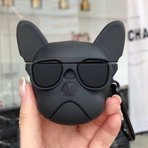 Ốp Airpods Vỏ Bao Airpods 1/2/PRO Chó Bulldog - Case Đựng Tai Nghe không dây i11, i12, i13