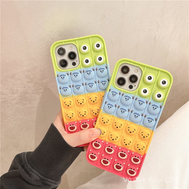 Ốp điện thoại họa tiết hoạt hình chống trầy dễ thương thích hợp cho IPHONE11 12PRO MAX I8 I7PLUS XR XS SE I13