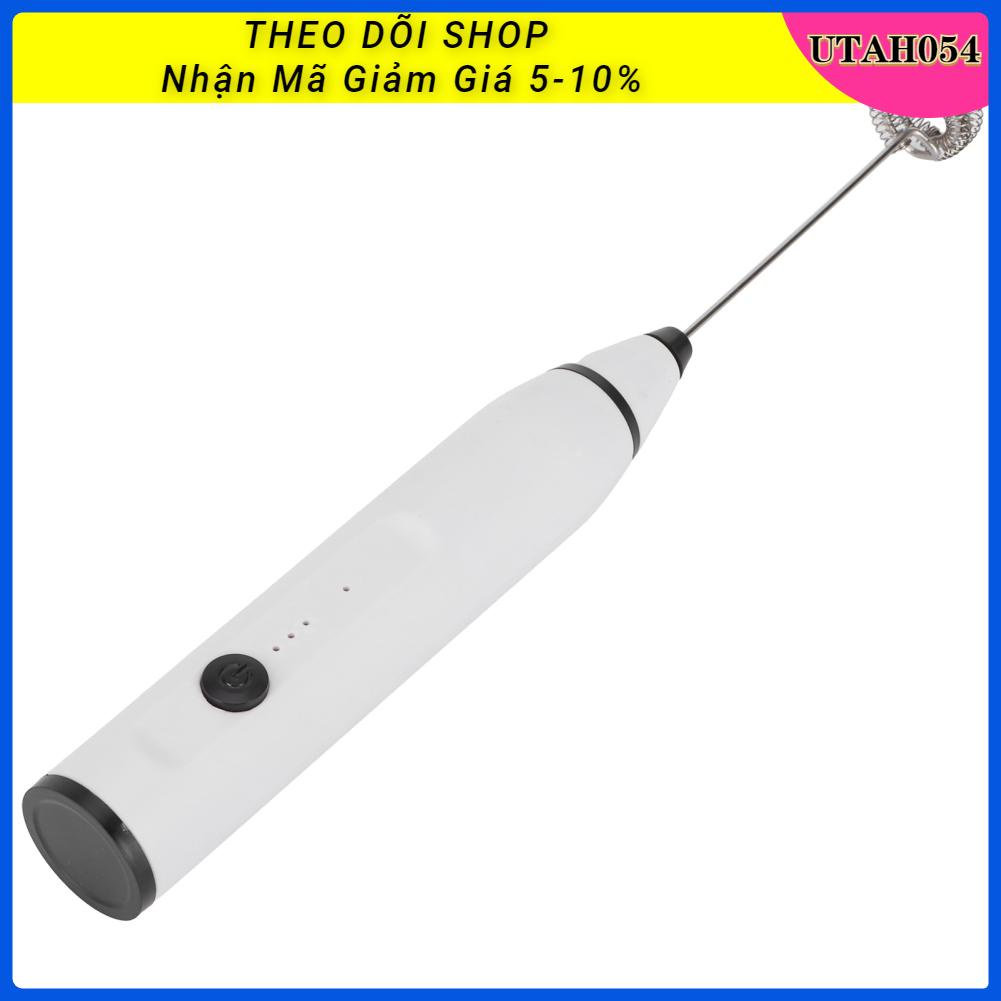 Utah054 Máy đánh trứng điện cầm tay UBS Sạc sữa trộn đông lạnh Phụ kiện nhà bếp Màu trắng