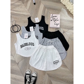 SET ÁO CROPTOP BA LỖ KÈM SHORT
