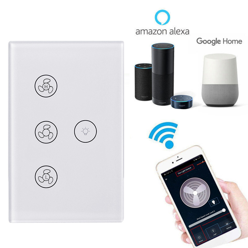 Bộ Công Tắc Điều Khiển Quạt Trần Wifi Thông Minh Cho Alexa Goo