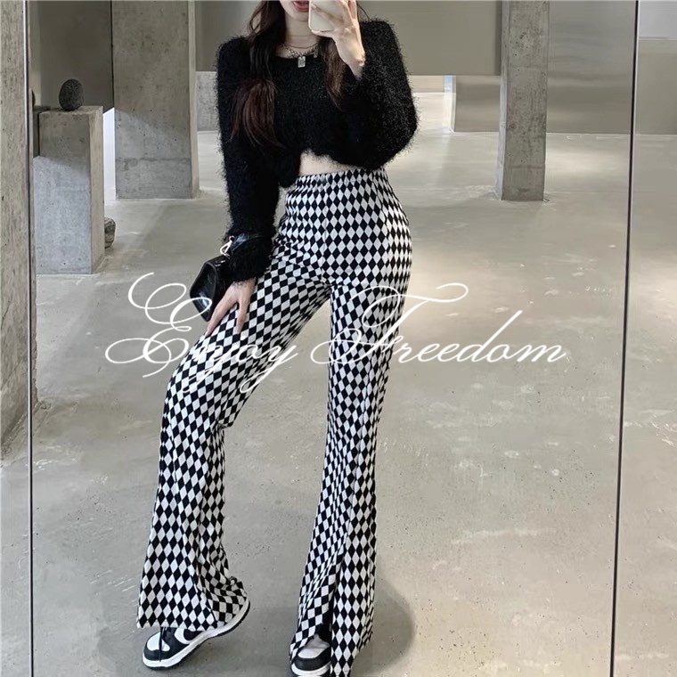 Enjoy Freedom Quần Ống Loe Lưng Cao Tôn Dáng Cho Nữ