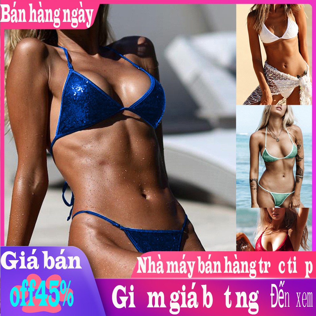 Bikini nâng ngực kim sa lấp lánh