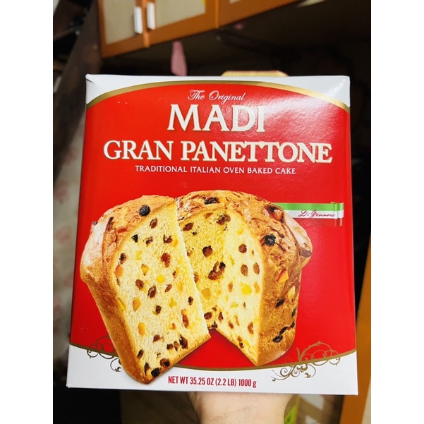 (Date t7/24) Bánh mì Gran Panettone Madi Italian Cake của Ý 1000g