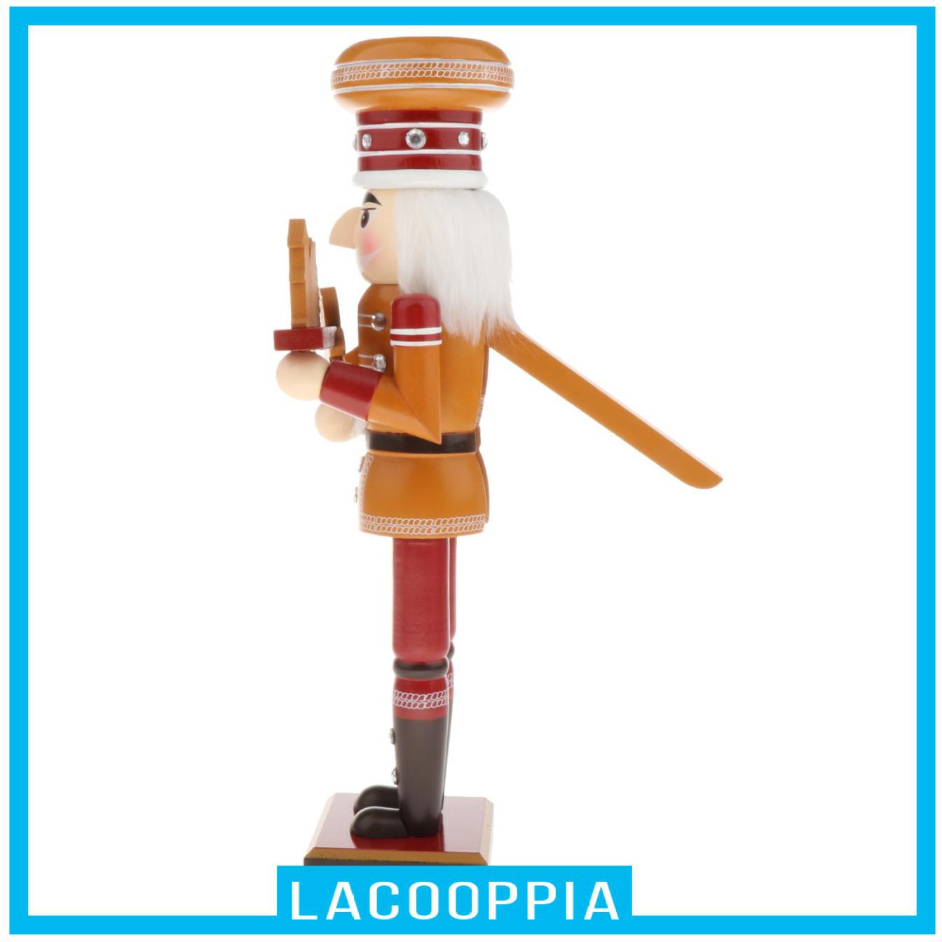 [LACOOPPIA] Wood Nut Soldier Christmas Nut  Puppet Figurine Cake Doll Standing
