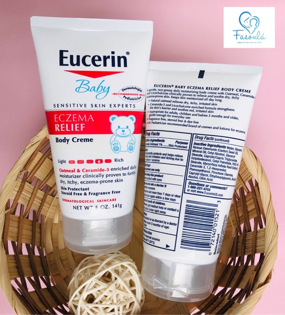 Kem Chàm, Lác Sữa Eucerin Baby Eczema Relife - cho bé từ 3m+