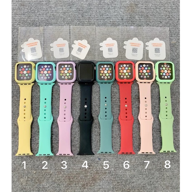 COMBO 3 MÓN ỐP VIỀN + DÁN PPF + DÂY APPLE WATCH ĐỦ SIZE 38/40/42/44mm