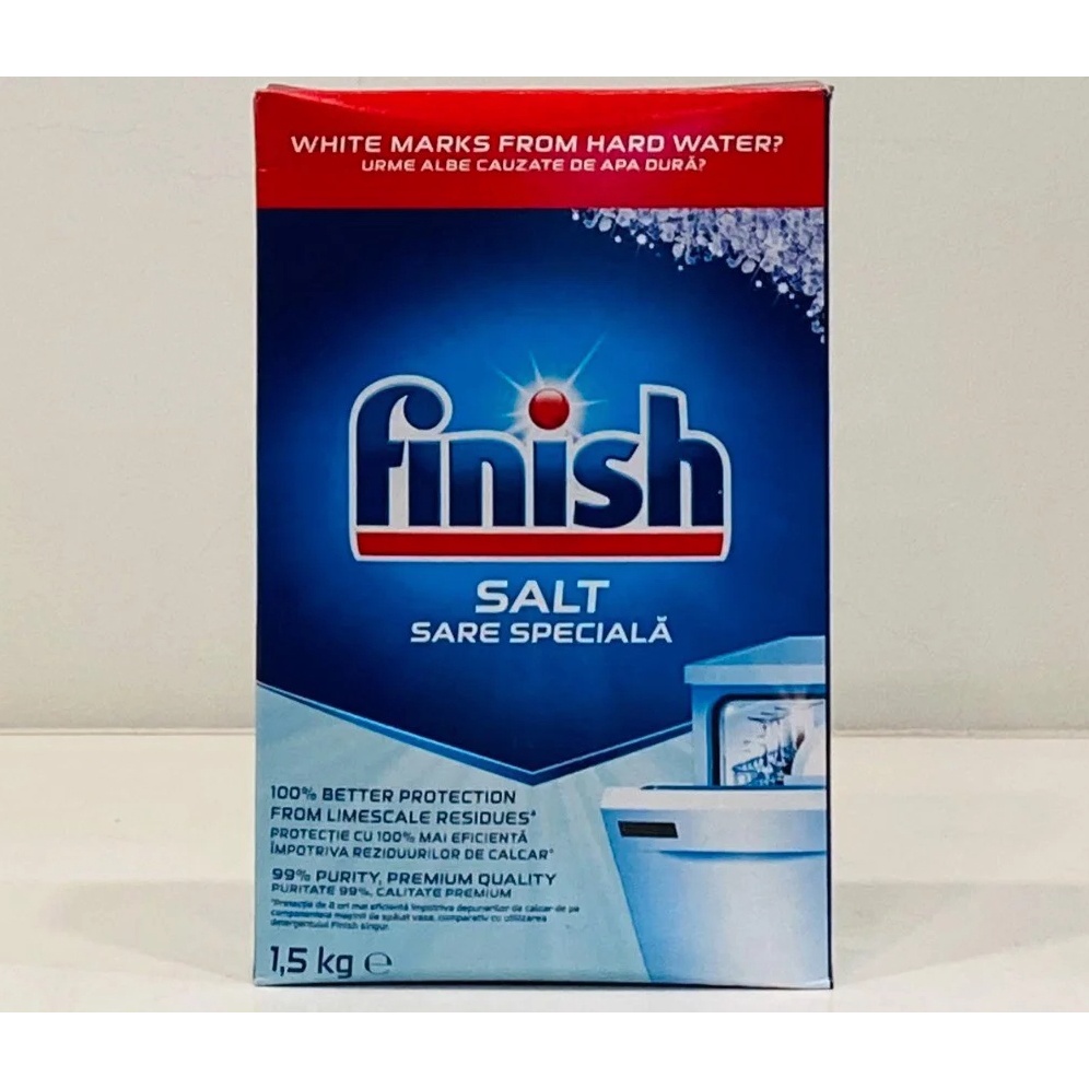 Combo Viên rửa bát Finish Classic 110 viên + Muối Finish 1.5kg + Nước trợ xả Finish 800ml dùng cho máy rửa chén ly