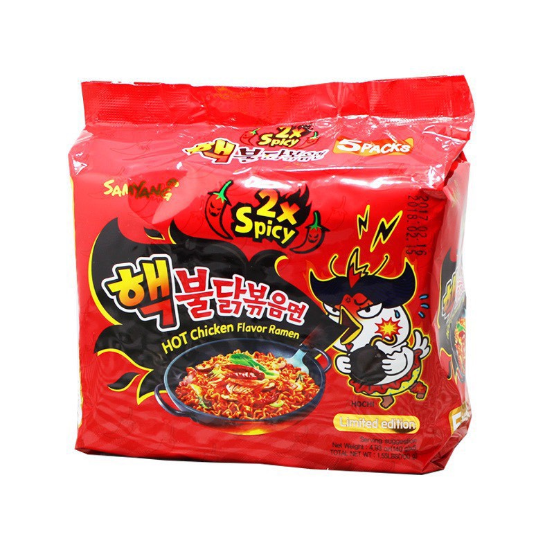 Lốc 5 gói mì siêu cay Samyang, mì cay x2 Samyang nk032