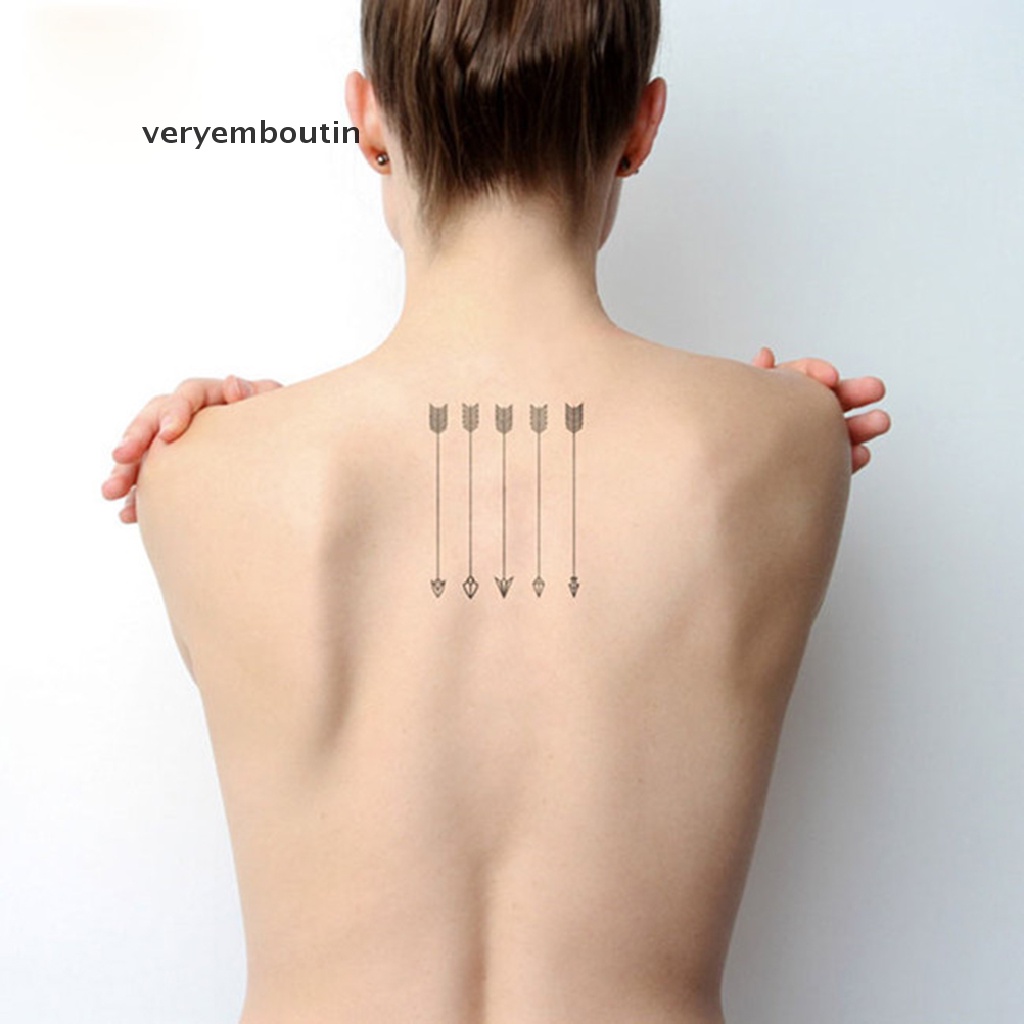 [Hàng mới về] Miếng dán hình xăm tạm thời hình mũi tên 3D thời trang chống thấm nước