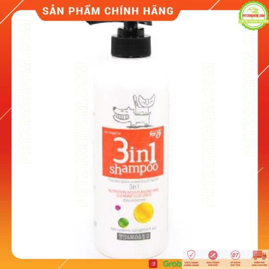 Dầu gội, xả và dưỡng 3 in1 Forcans 550ml cho chó - làm Sạch, giữ ẩm, cung cấp dinh dưỡng chiết xuất nha đam
