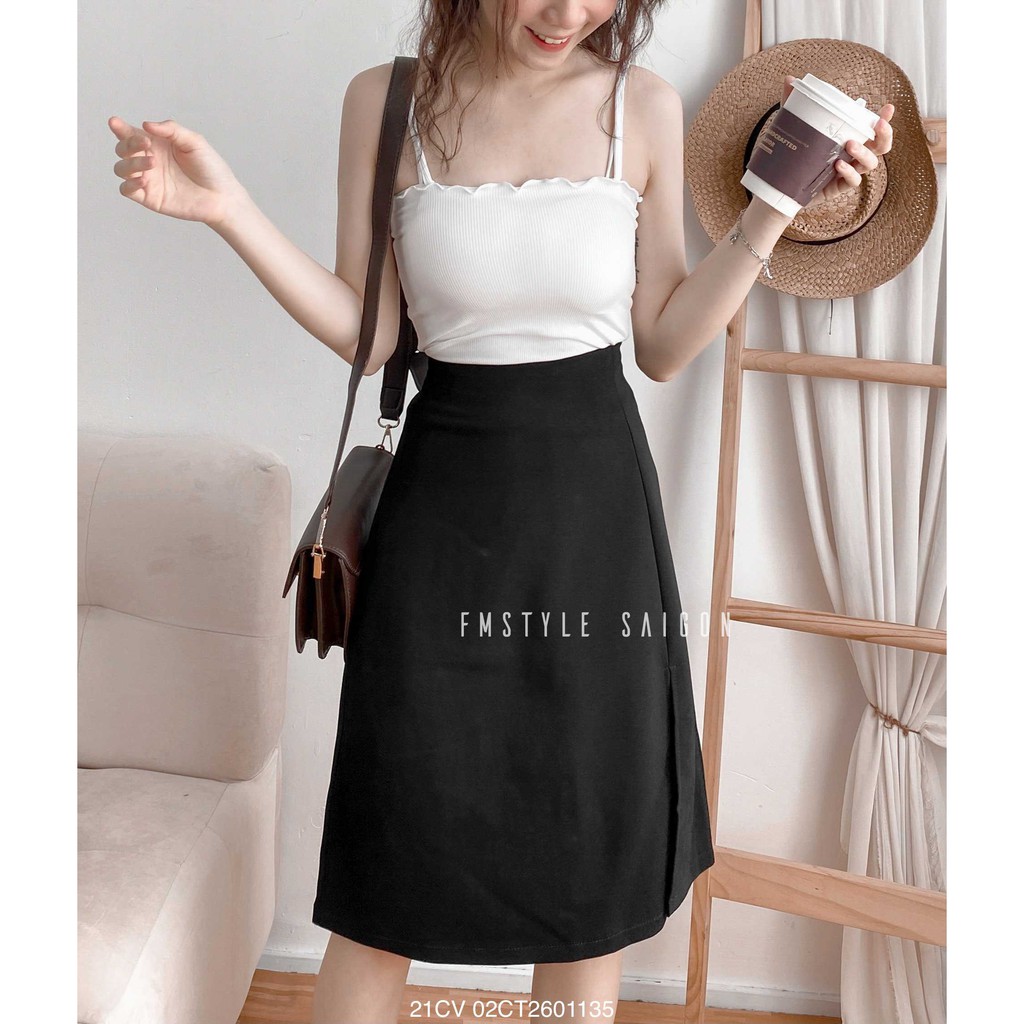 Chân váy dài trơn xẻ tà Ulzzang thời trang nữ Fmstyle Saigon 21CV06CT1101 | BigBuy360 - bigbuy360.vn