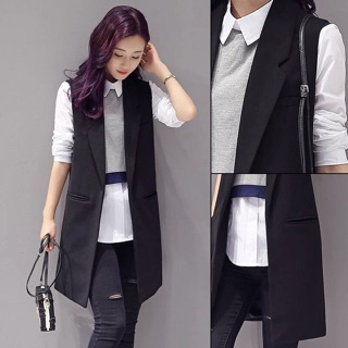 Áo vest dáng dài