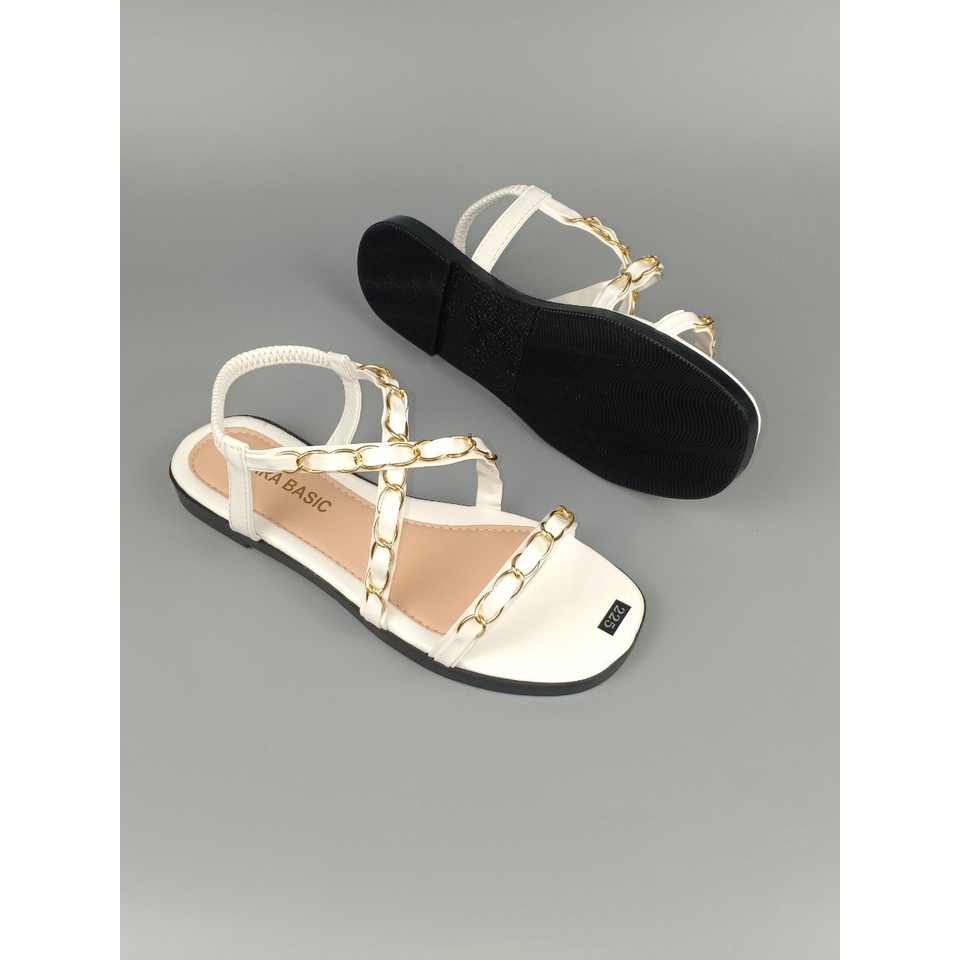 GIÀY SANDAL ĐẾ BỆT QUAI VIỀN XÍCH