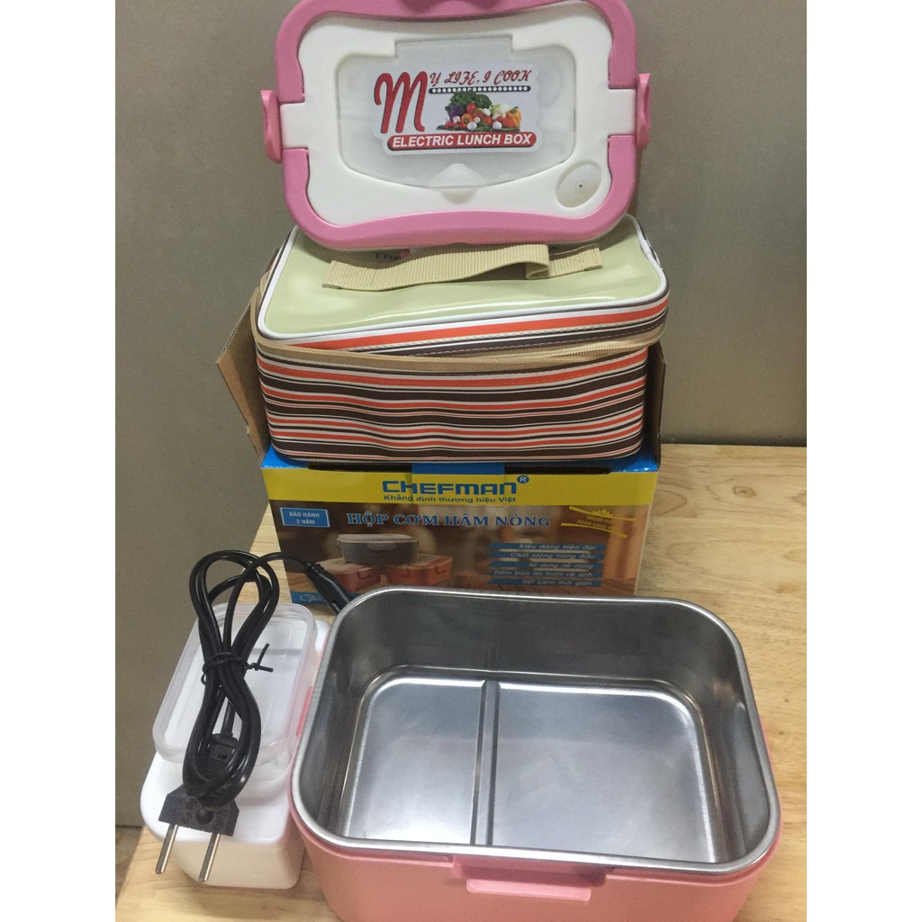 Hộp Cơm Hâm Nóng Chefman CM-113i inox Cao Cấp tặng túi đựng | BigBuy360 - bigbuy360.vn
