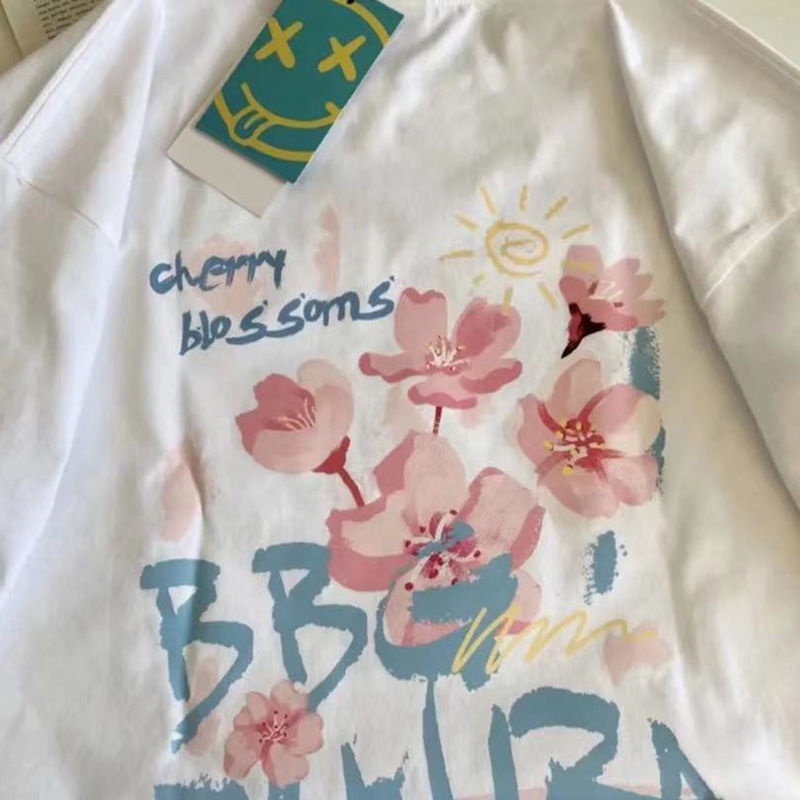 Áo Thun Nữ Ngắn Tay Form Rộng Thời Trang Hàn