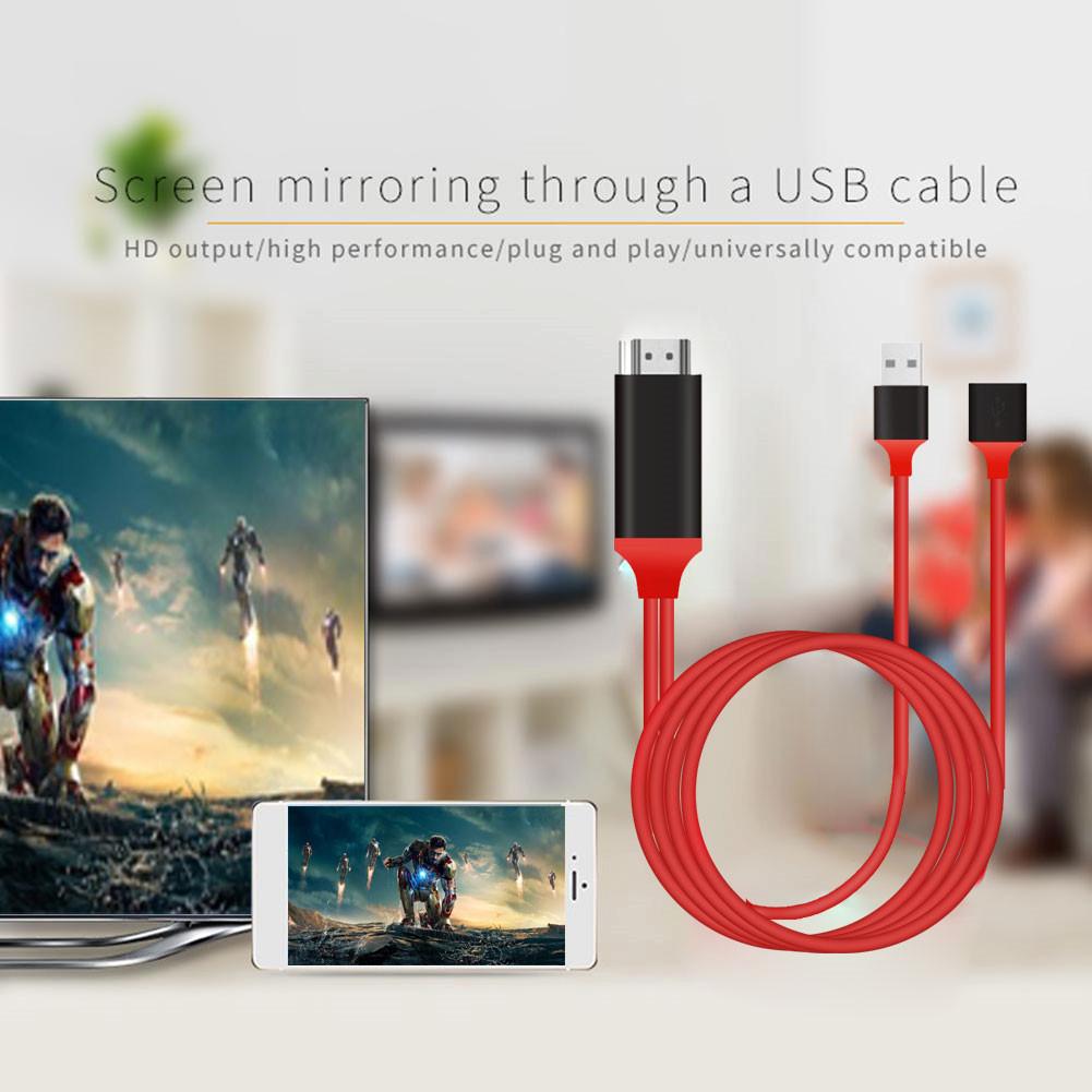 Cáp chuyển đổi USB sang HDMI Di động sang TV HD Bộ chuyển đổi video âm thanh Áp dụng cho Apple Android Type C Mobile
