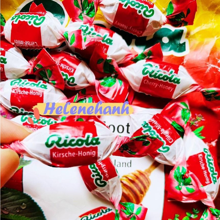 Kẹo ngậm giảm ho và thông cổ Ricola Cherry Honey 24 viên