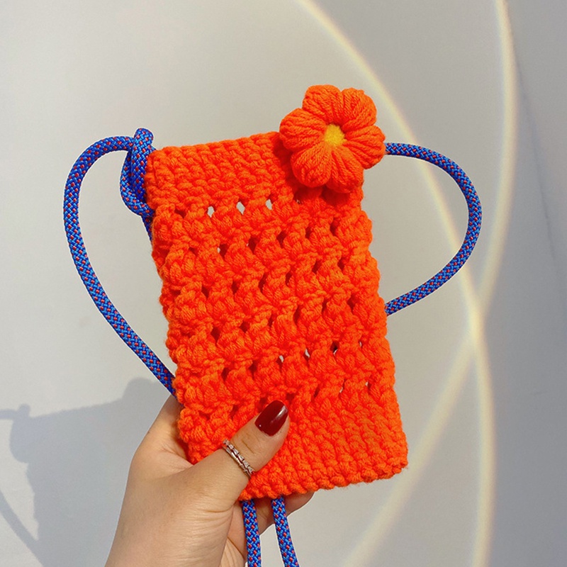 Túi Đeo Vai Đan Len Đựng Điện Thoại Xinh Xắn Thời Trang