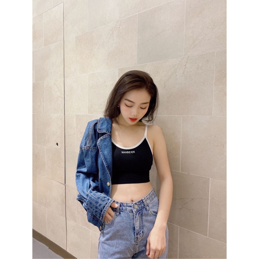 Áo bra nữ hở lưng chữ - viền Đen Nữ Gân Tăm Sexy 808 BR75 - tập gym - yoga -fitness Đa Năng Mẫu Mới Hàng Xuất Nhật | BigBuy360 - bigbuy360.vn