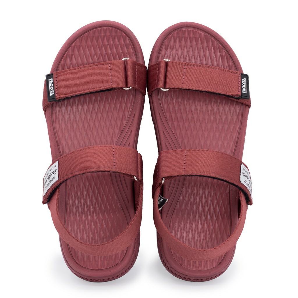 Giày sandal nữ FACOTA 2 quai Hồng Mận quai dù, đi học [Freeship]