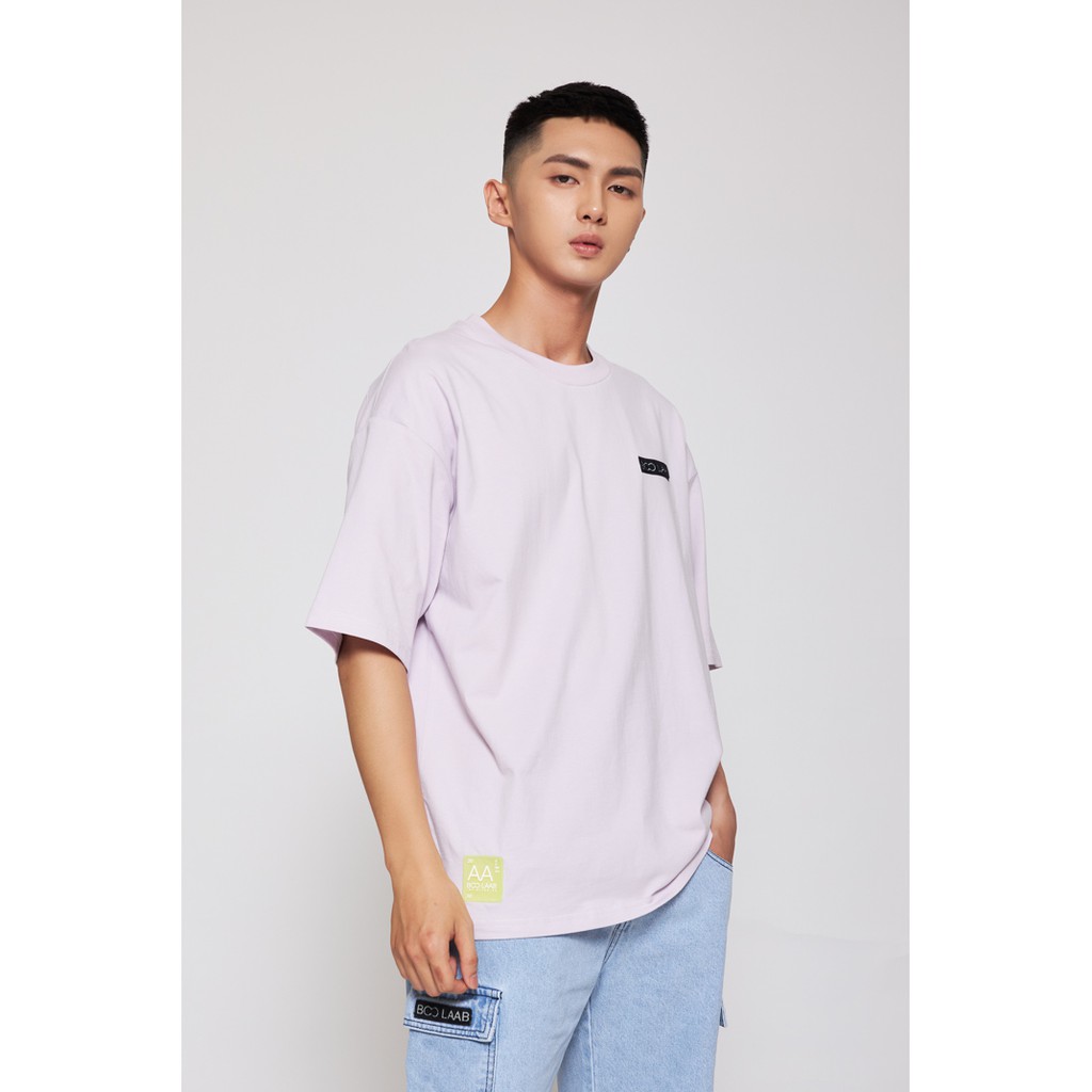Áo Thun Nam Nữ Unisex BOO Oversize Dáng Rộng 100%Cotton Màu Tím Đính Patch BOOLAAB | BigBuy360 - bigbuy360.vn