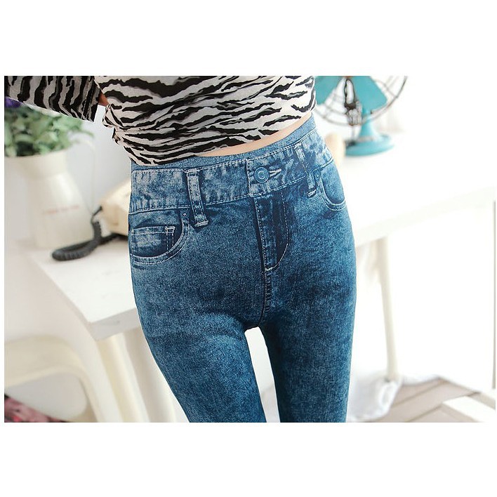 quần legging giả jean tphcm  (QL01)