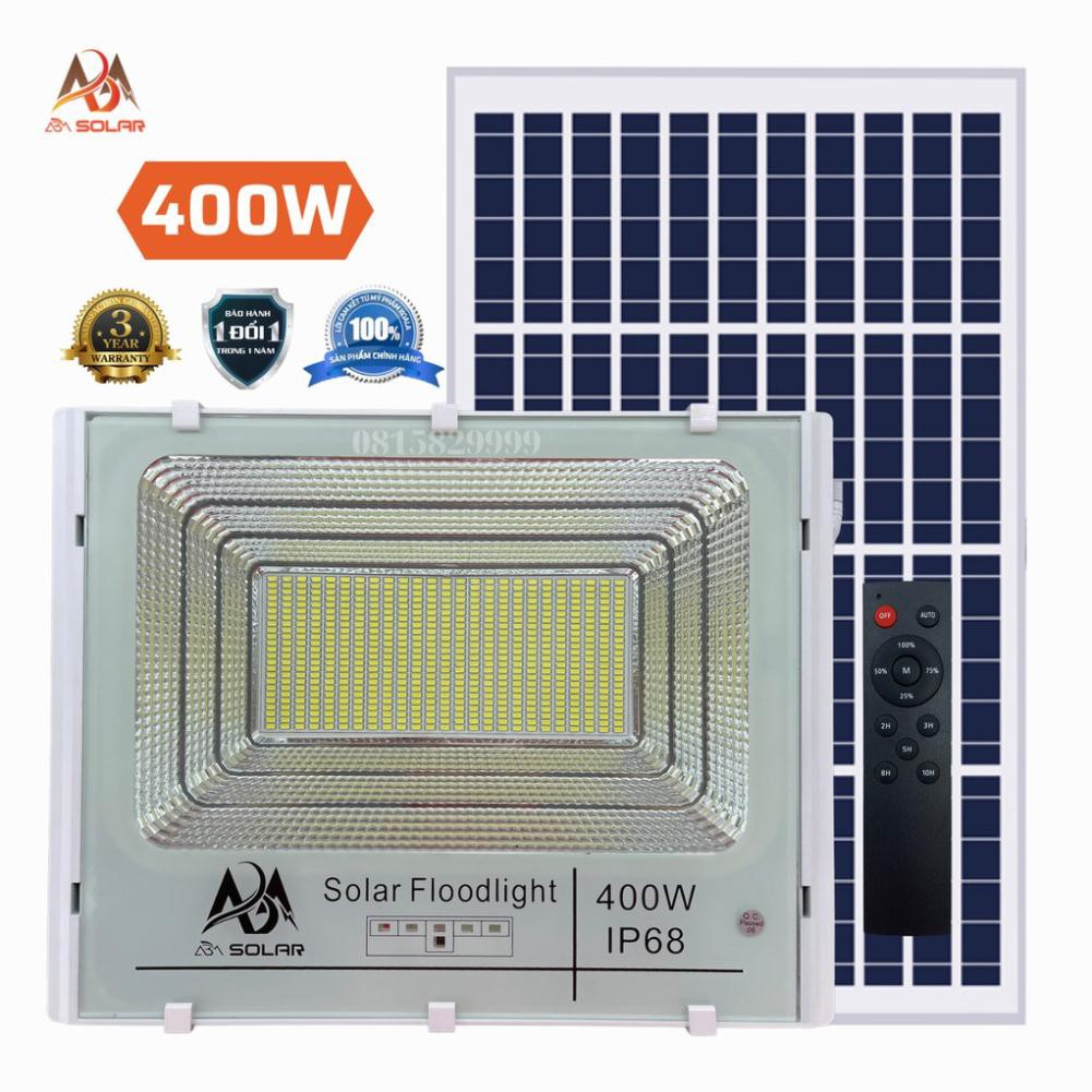 (400W) Đèn Năng Lượng Mặt Trời Nhôm Đúc Nguyên Khối Có Báo % Pin Công xuất 400w 300w 200w 100w, ip 68 chống nước MT Shop