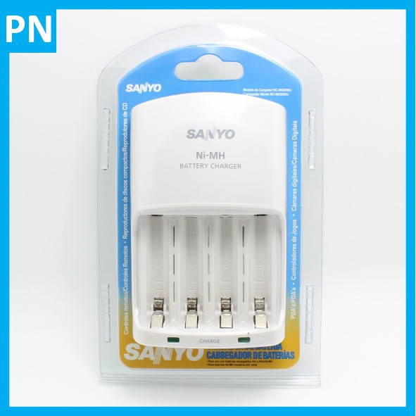 Sạc pin Sanyo AA/AAA NC-MQN06U - Tự động ngắt khi sạc đầy