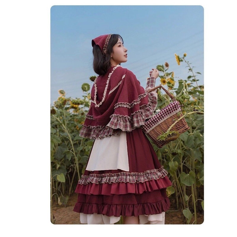 ĐẦM LOLITA, ÁO CHOÀNG ĐỎ, PHONG CÁCH CÔNG CHÚA | BigBuy360 - bigbuy360.vn