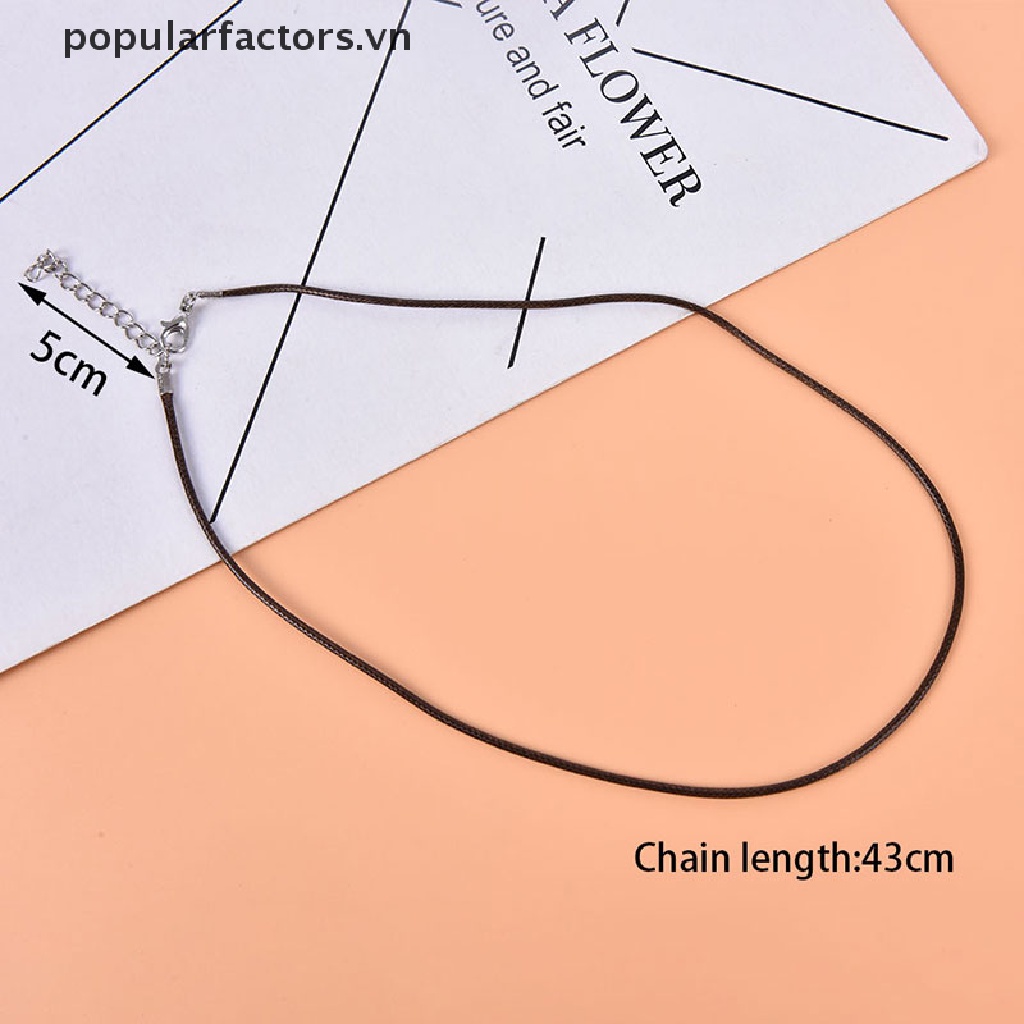 Set 10 Dây Da Màu Đen 1.5mm Có Thể Điều Chỉnh Dùng Làm Vòng Tay / Vòng cổ DIY