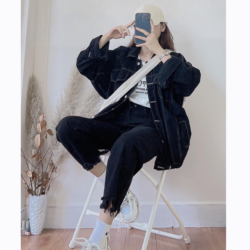 210684 Áo khoác jeans nữ - áo bò nữ ulzzang chất bò mềm freesize thời trang ulzzang